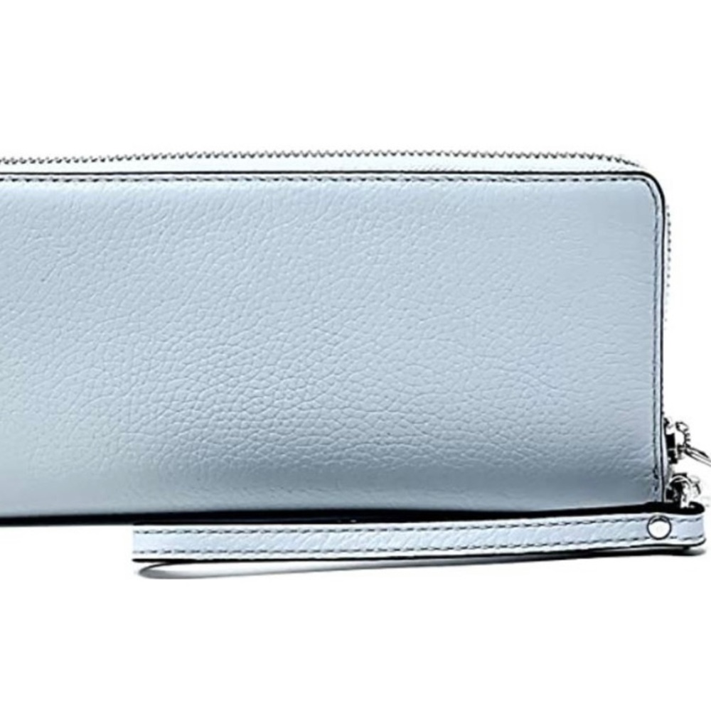 Michael Kors Women's Jet Set Travel Zip Around Continental Wallet pale ocean - Picture 5 of 5